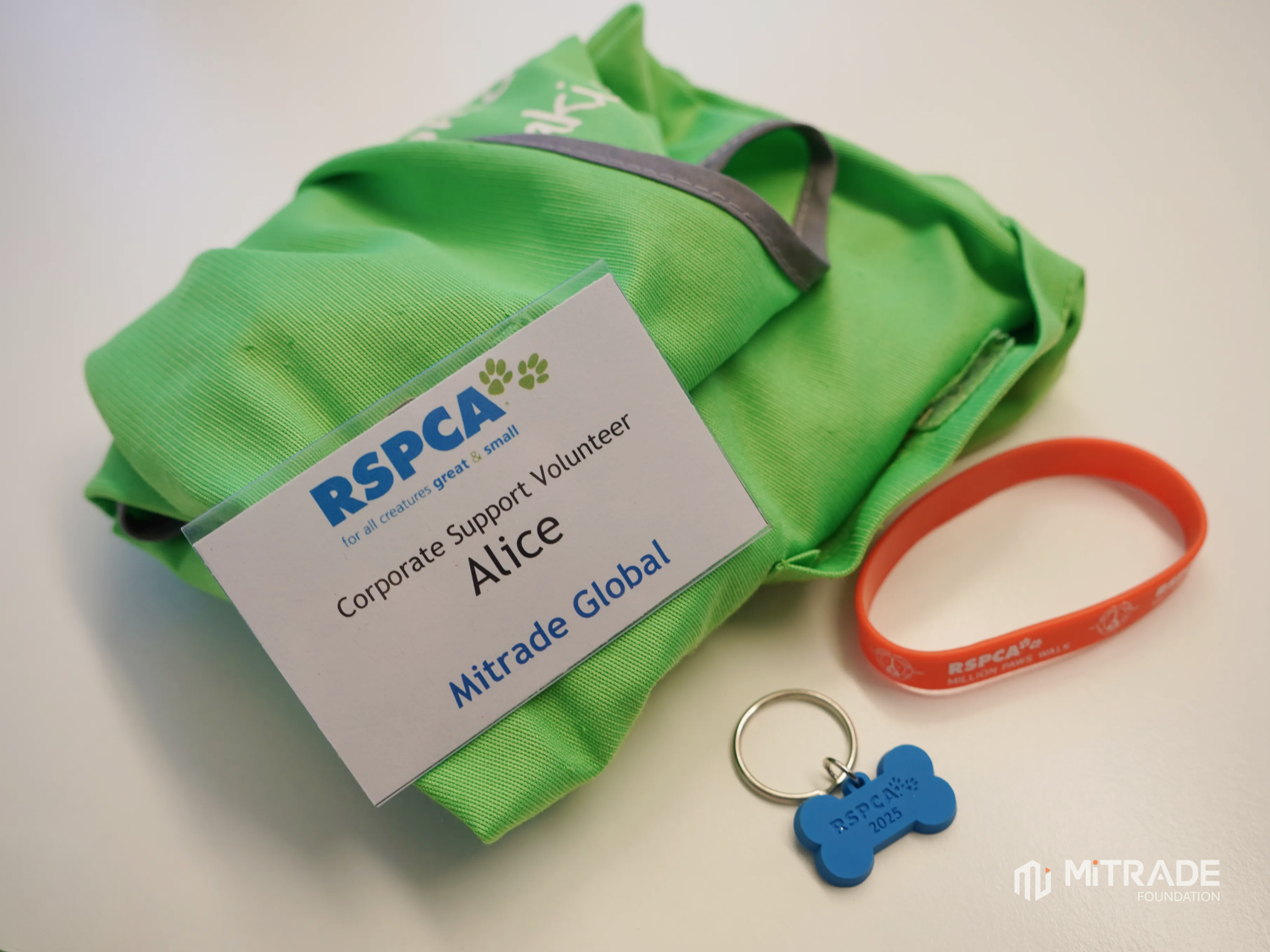 RSPCA Victoria volunteer shirt, name tag and keyring